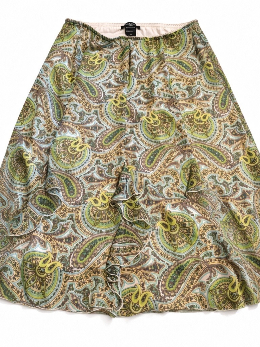 Women's Notations Petite Multicolored Paisley Print Midi Skirt Size PS